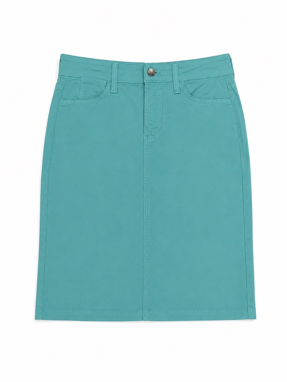 NYDJ Not Your Daughters Jeans Women's Five-Pocket Green Denim Skirt Size 4P